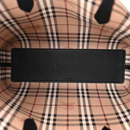 Burberry Haymarket Check Medium Reversible Tote Black 9 of 18
