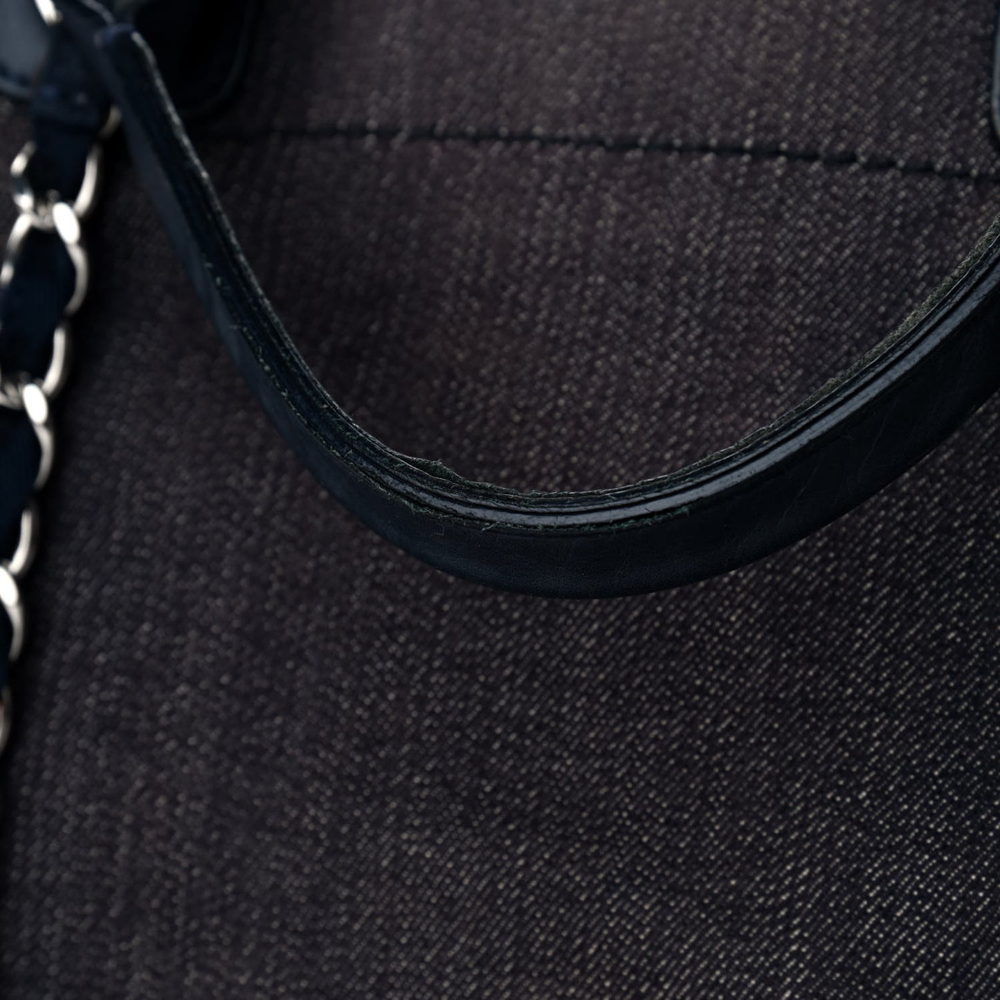 Denim Large Deauville Tote Dark Blue