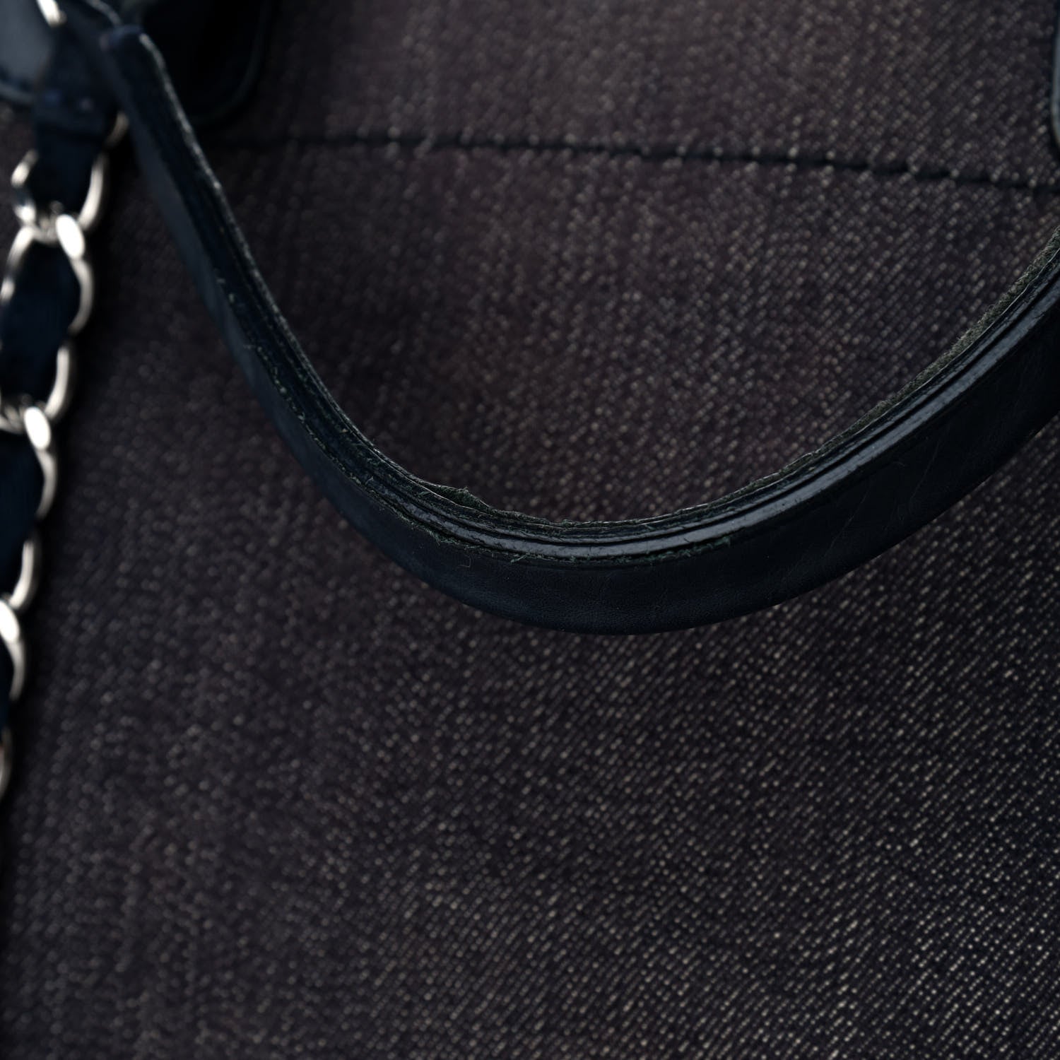 Chanel Denim Large Deauville Tote Dark Blue 14 of 15
