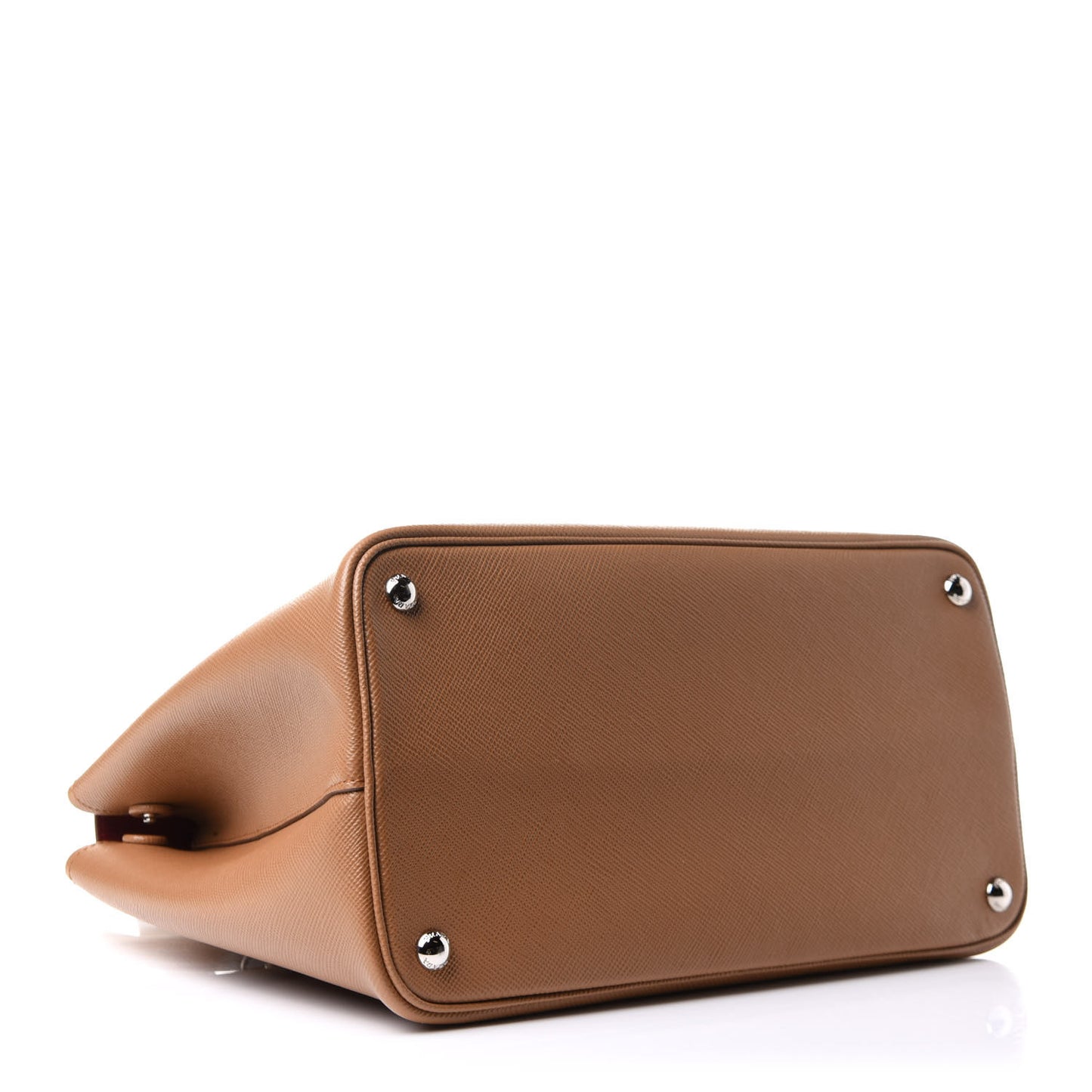 Saffiano Cuir Convertible Top Handle Tote Caramel
