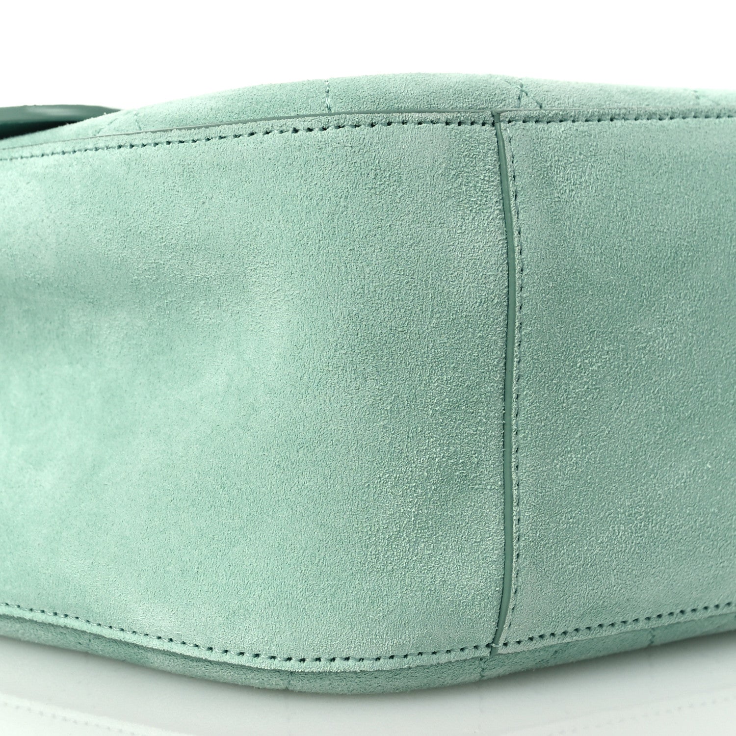 Chanel Suede Calfskin Small Souplissimo Maxi Flap Green 14 of 22
