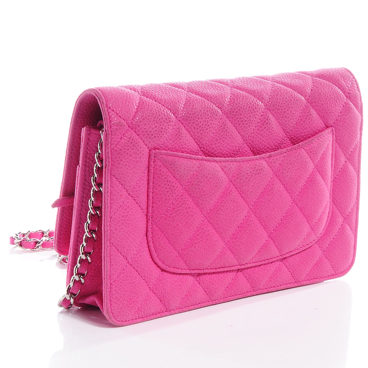 Chanel Iridescent Caviar Wallet on Chain WOC Hot Pink 3 of 8