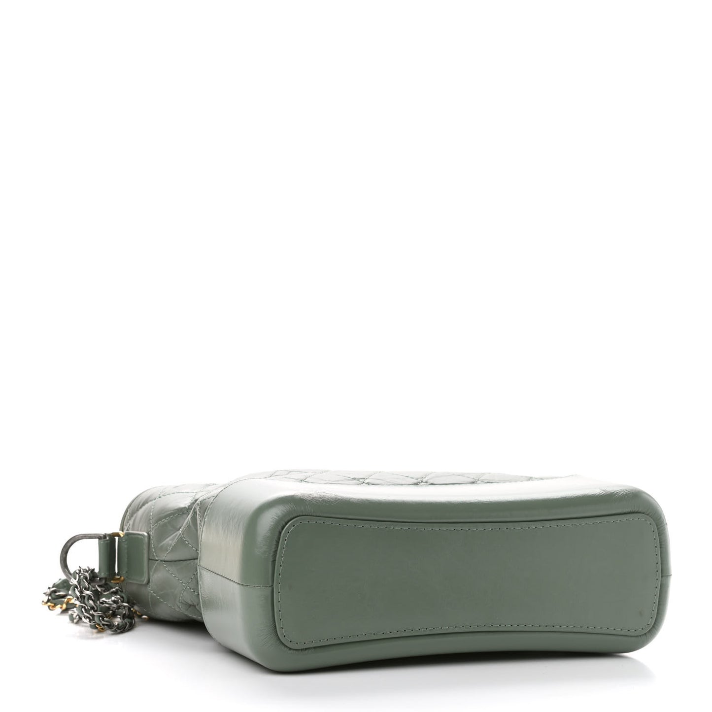 Aged Calfskin Quilted Medium Gabrielle Hobo Green