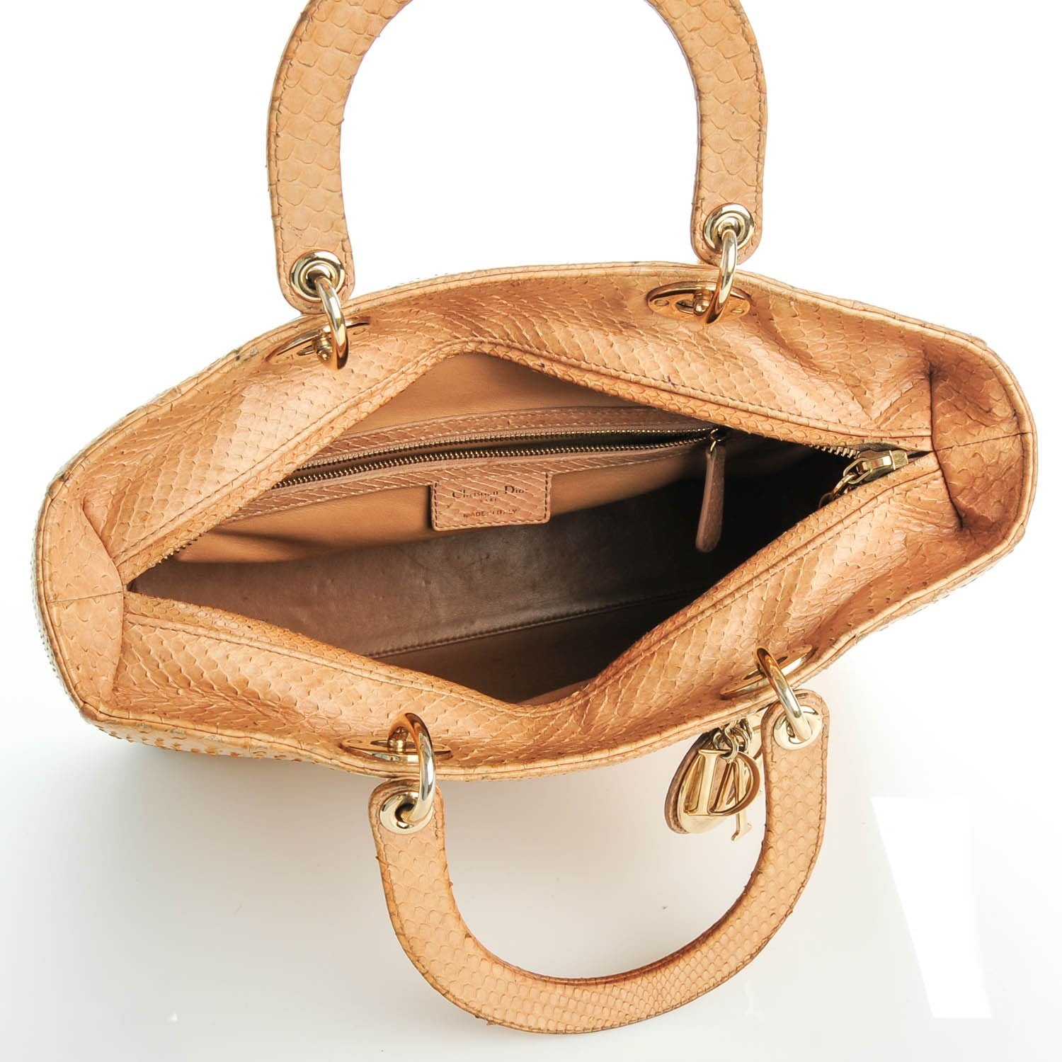 Christian Dior Python Large Lady Dior Beige 5 of 9