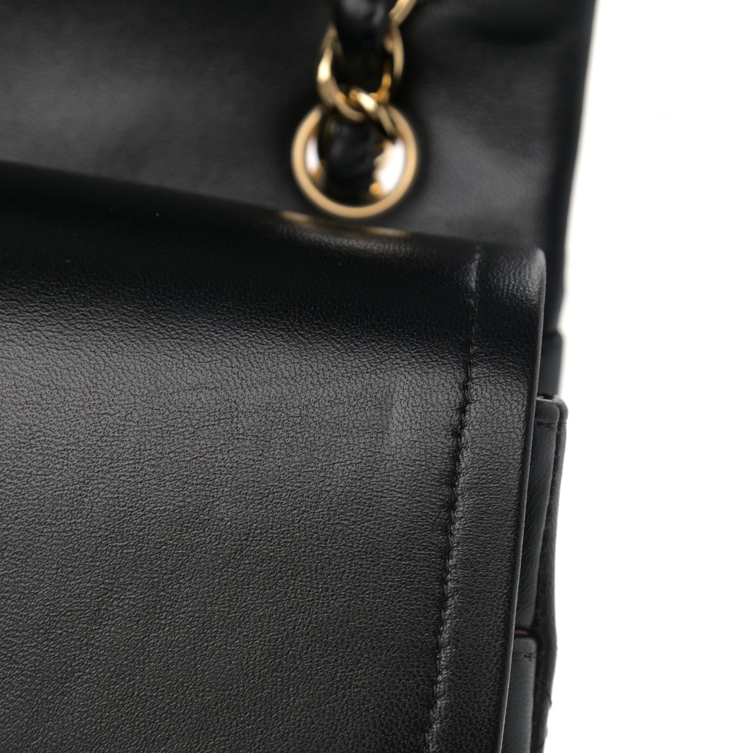 Chanel Lambskin Quilted Jumbo Double Flap Black 13 of 14