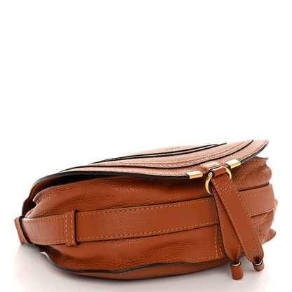 Chloe Calfskin Medium Marcie Round Crossbody Bag Tan 4 of 10