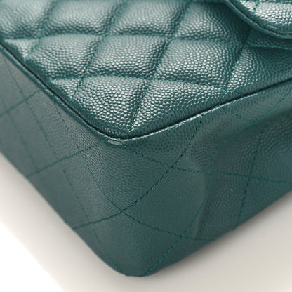 Chanel Caviar Quilted Small Double Flap Green 10 of 10