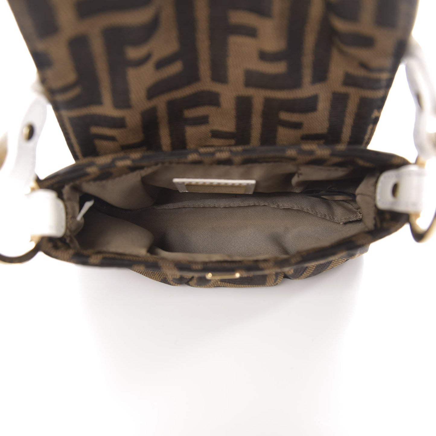 Zucca Cuoio Lucido Mini Chef Shoulder Bag Tobacco White