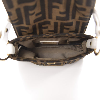 Fendi Zucca Cuoio Lucido Mini Chef Shoulder Bag Tobacco White 4 of 9