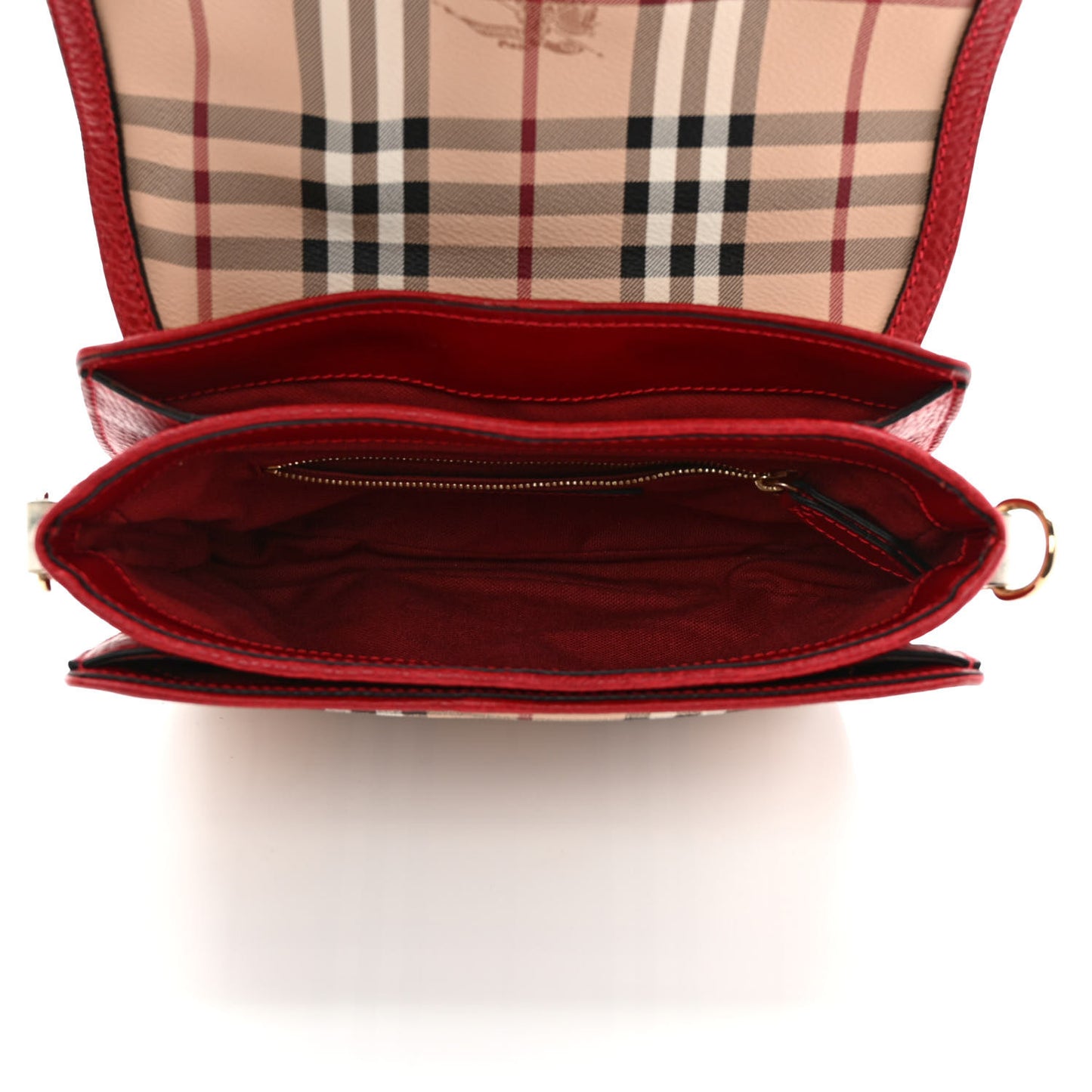 Haymarket Check Messenger Military Red White