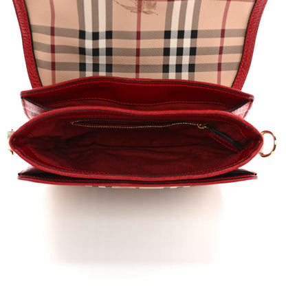 Burberry Haymarket Check Messenger Military Red White 4 of 11
