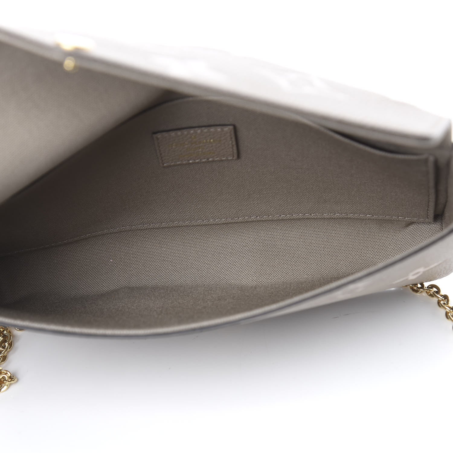 Louis Vuitton Empreinte Monogram Giant Felicie Pochette Tourterelle Creme 8 of 14
