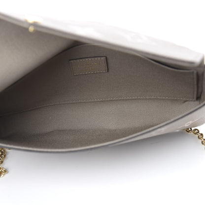 Louis Vuitton Empreinte Monogram Giant Felicie Pochette Tourterelle Creme 8 of 14