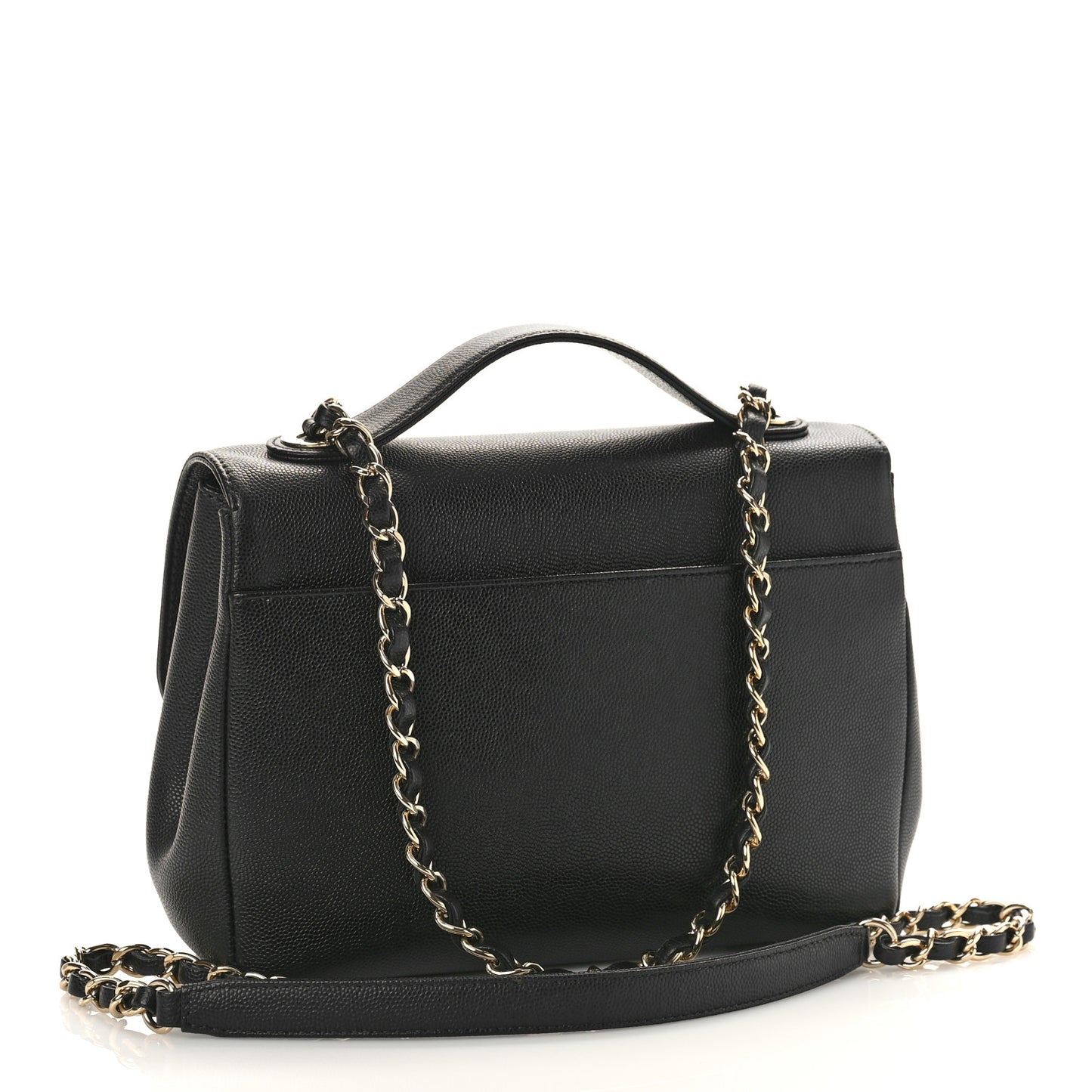Caviar Quilted Medium Business Affinity Flap Black