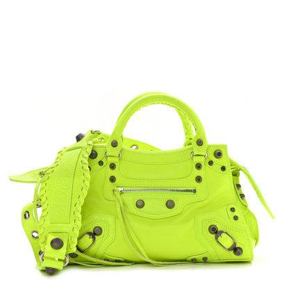 Balenciaga Agneau Arena Neo Cagole Handbag XS Fluo Yellow 1 of 10