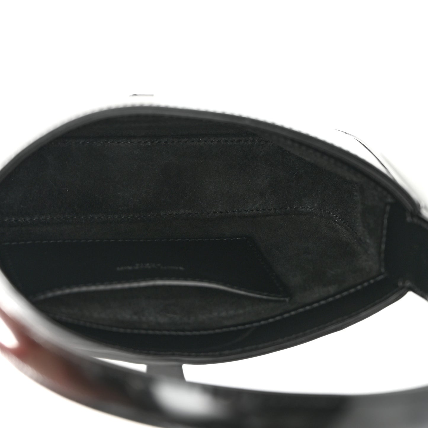 Patent Calfskin Le 5 A 7 Mini Hobo Black