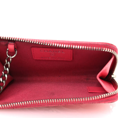 Chanel Caviar Camellia Embossed Key Holder Case Pink 6 of 15