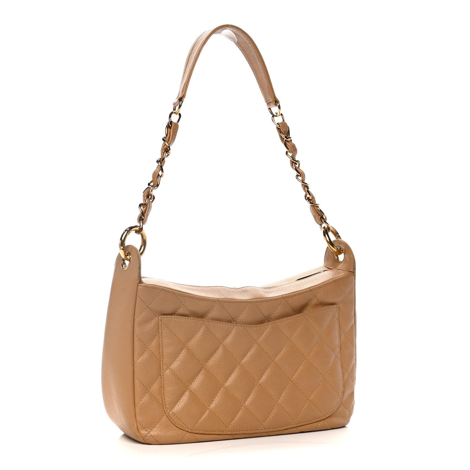Chanel Caviar Quilted Timeless CC Shoulder Bag Beige 2 of 22