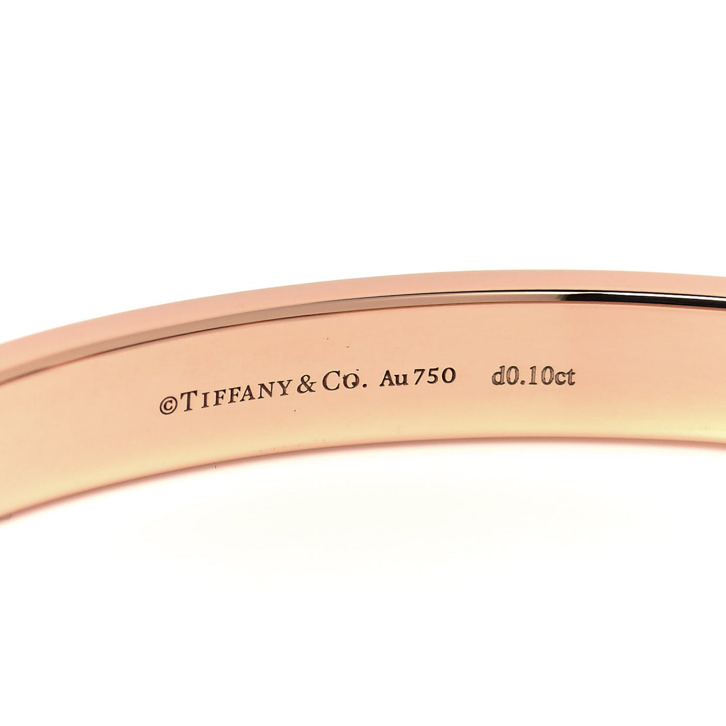 18K Rose Gold Diamond Hinged Bangle Bracelet