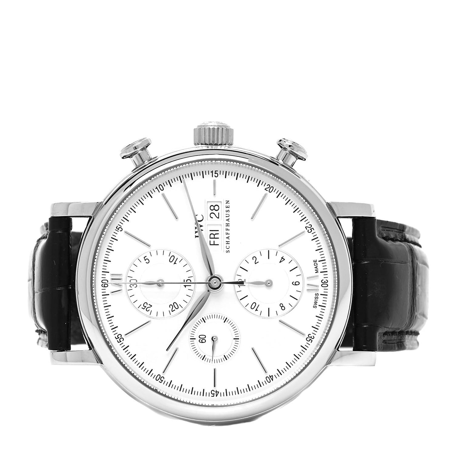 Stainless Steel Alligator 42mm Portofino Chronograph Automatic Watch IW391007