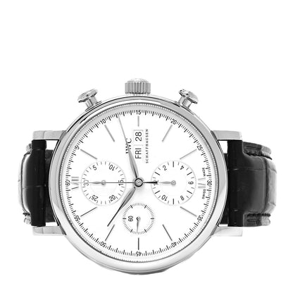 IWC Stainless Steel Alligator 42mm Portofino Chronograph Automatic Watch IW391007 2 of 4