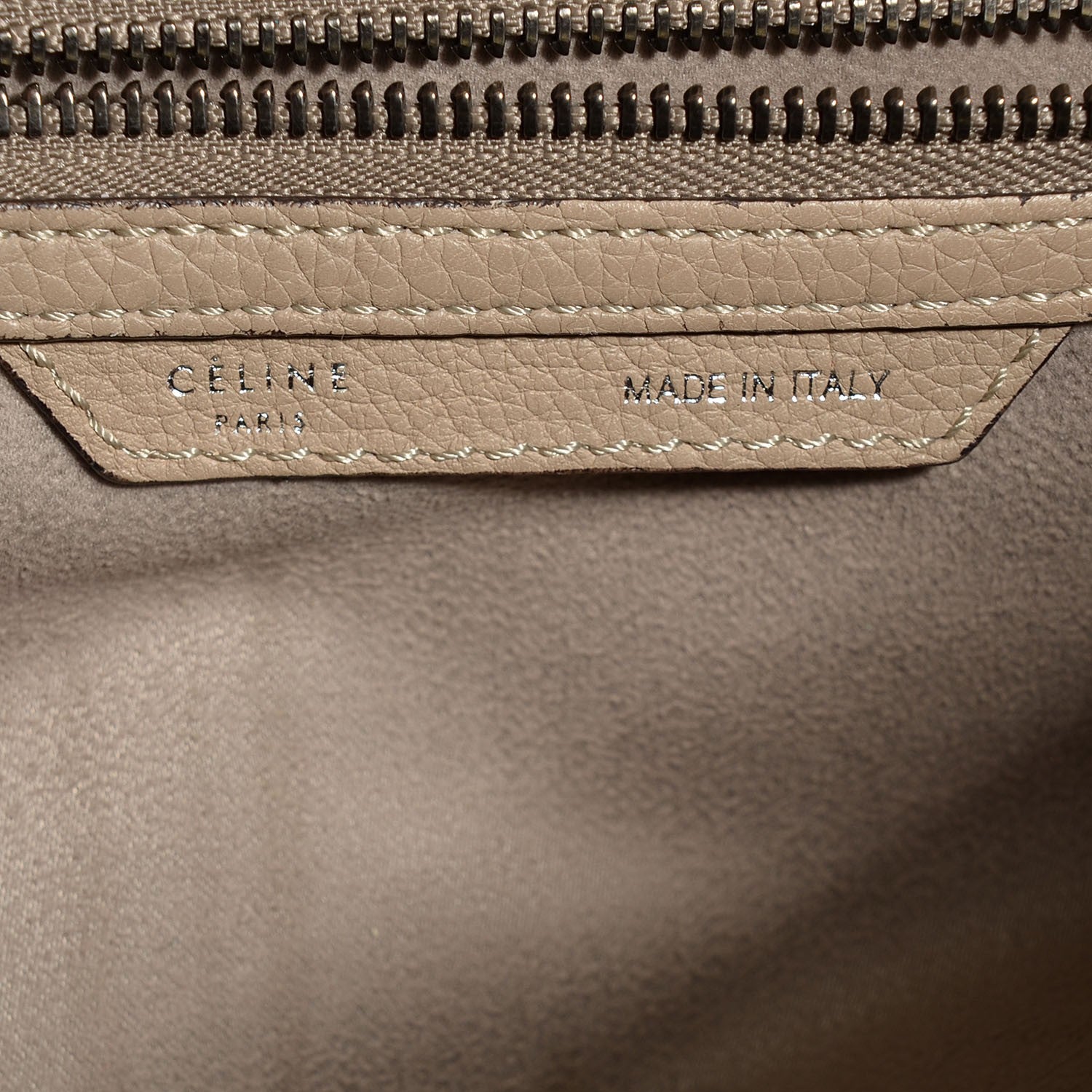 Celine Drummed Calfskin Mini Luggage Dune 6 of 9