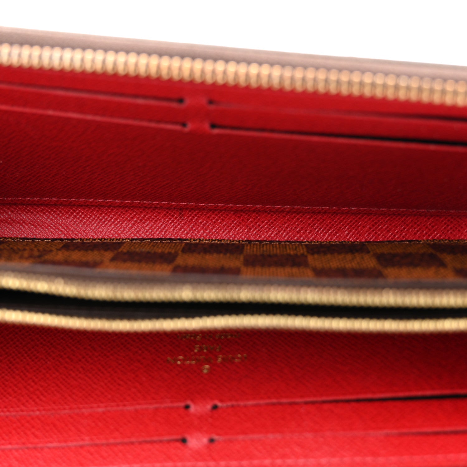 Louis Vuitton Damier Ebene Clemence Wallet Cherry 5 of 9