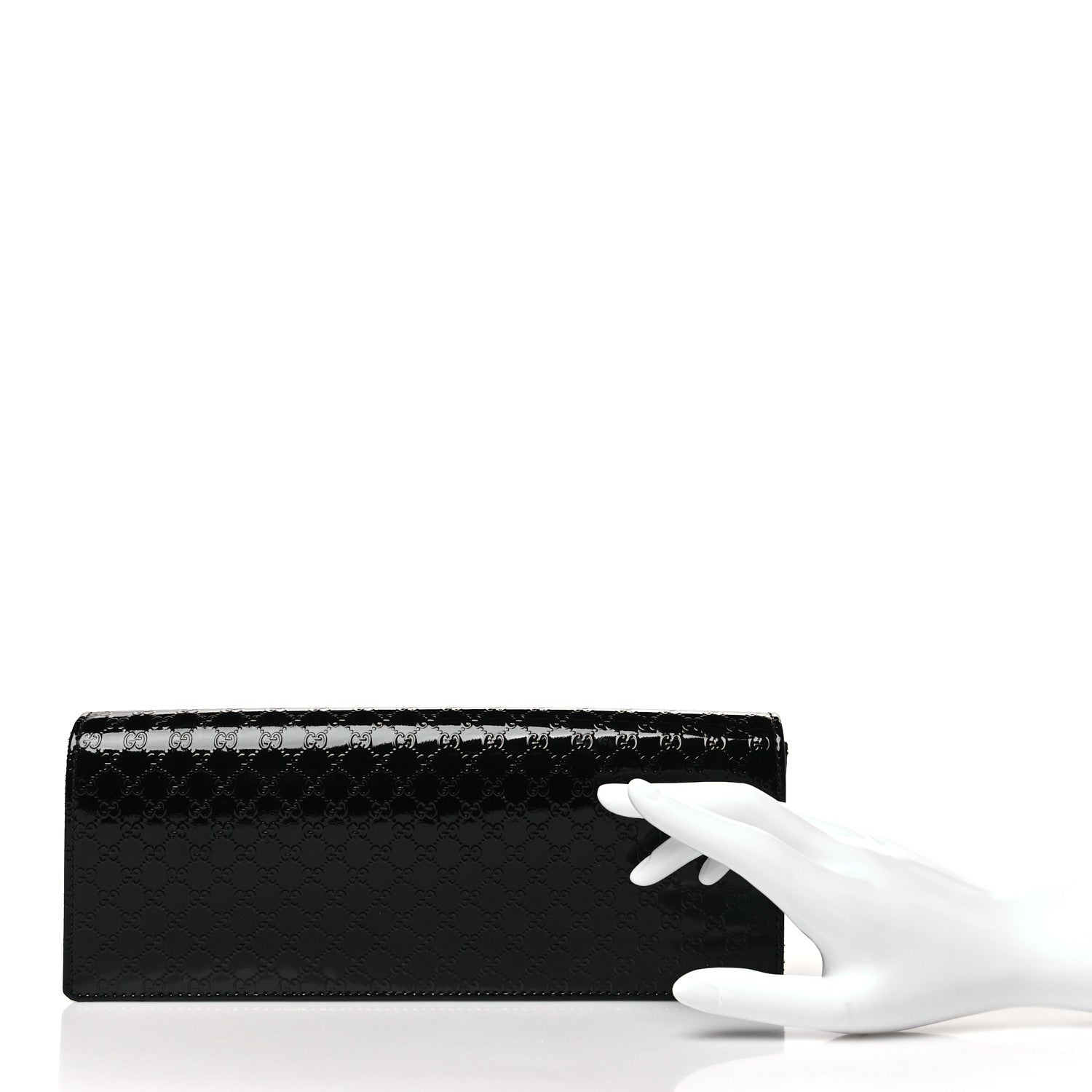 Gucci Patent Microguccissima Small Broadway Clutch Black 2 of 9