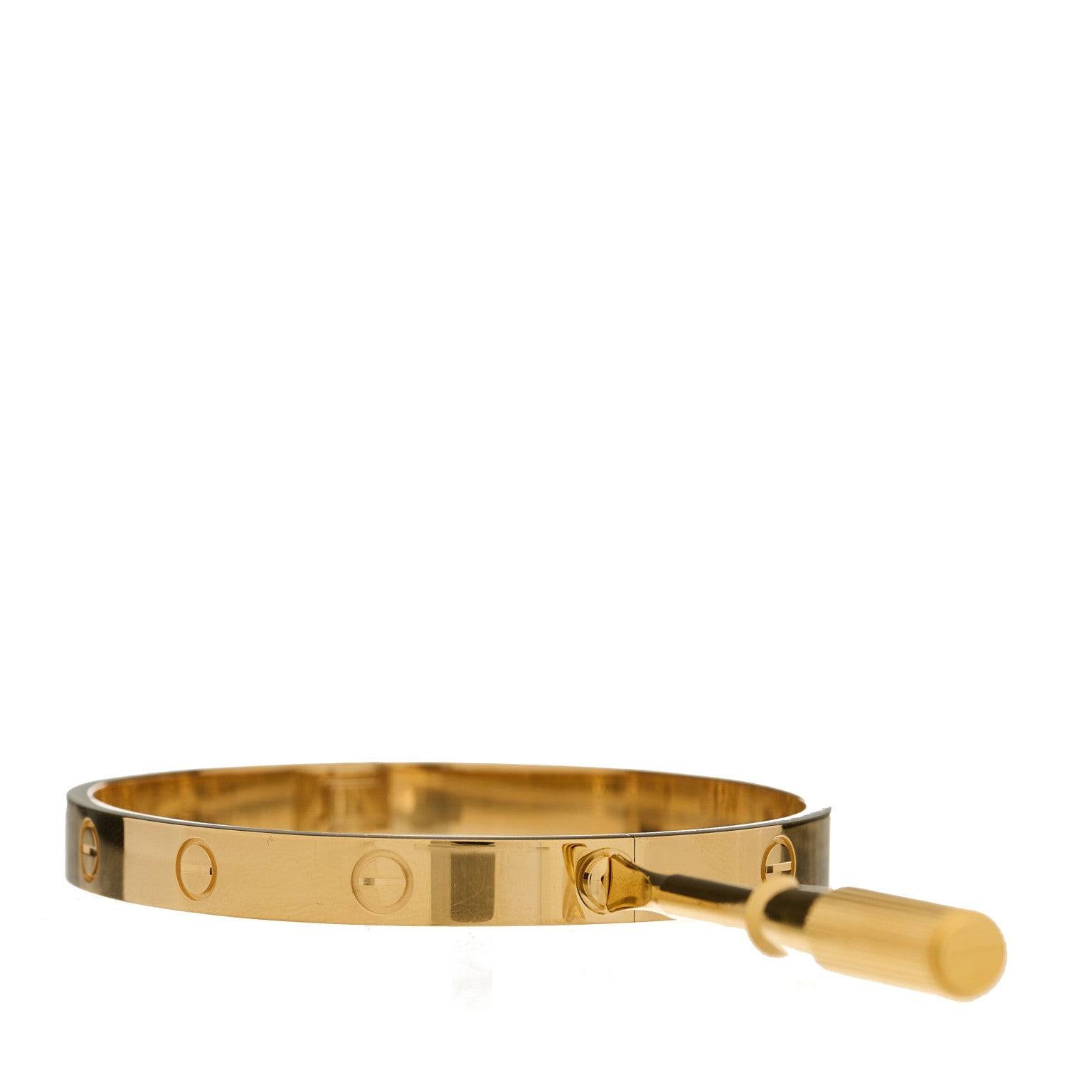 Cartier 18K Yellow Gold LOVE Single Screw Bracelet 18 6 of 7