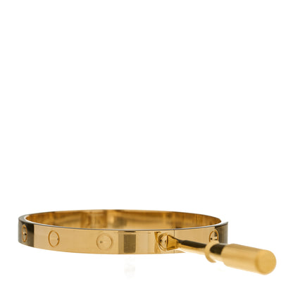 Cartier 18K Yellow Gold LOVE Single Screw Bracelet 18 6 of 7