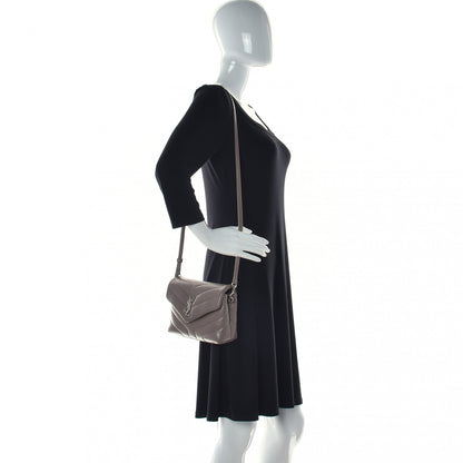 Saint Laurent Calfskin Y Quilted Monogram Toy Loulou Crossbody Bag Mink 3 of 10