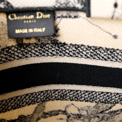 Christian Dior Canvas Embroidered Small Zodiac Toile De Jouy Book Tote Latte 12 of 12