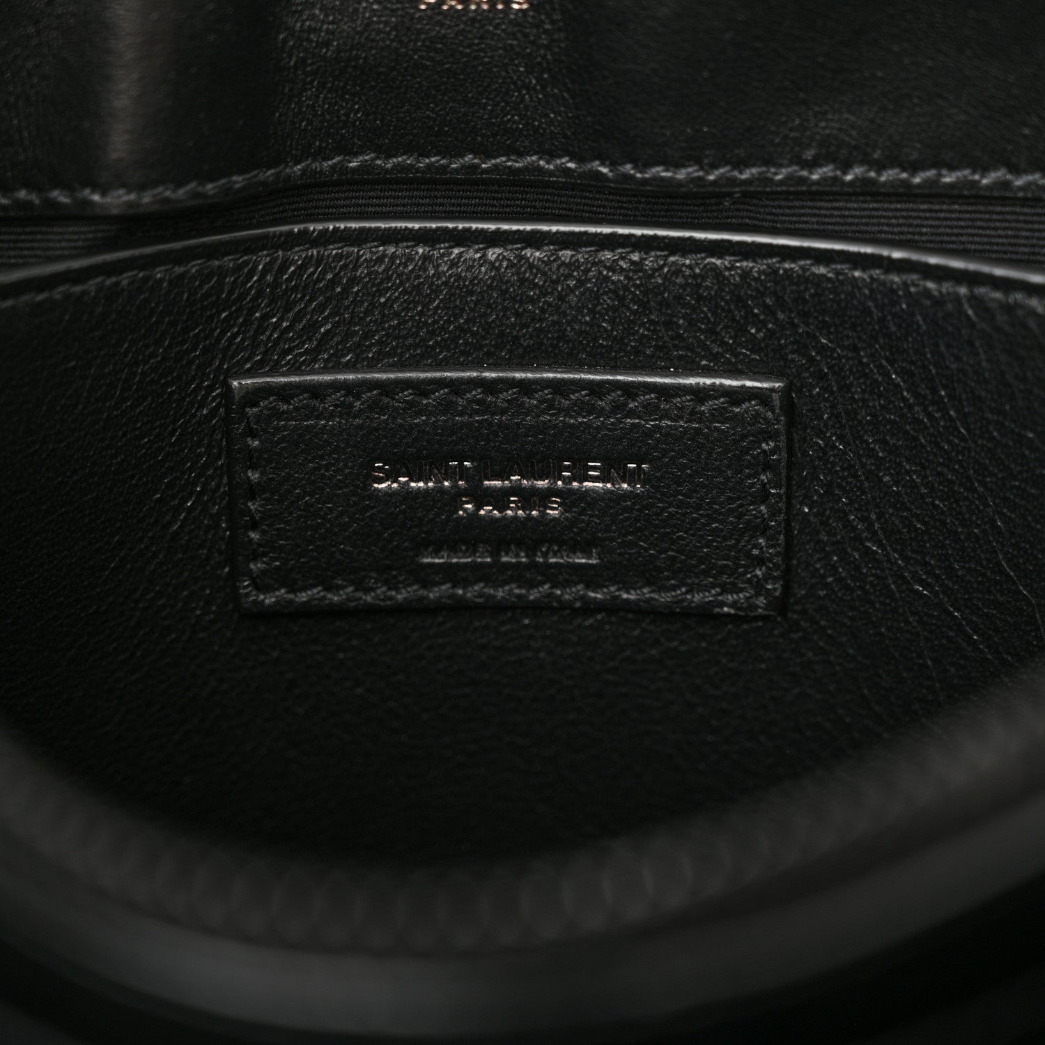 Saint Laurent SAINT LAURENT Calfskin Y Quilted Monogram Monochrome Small Loulou Chain Satchel Black 6 of 11