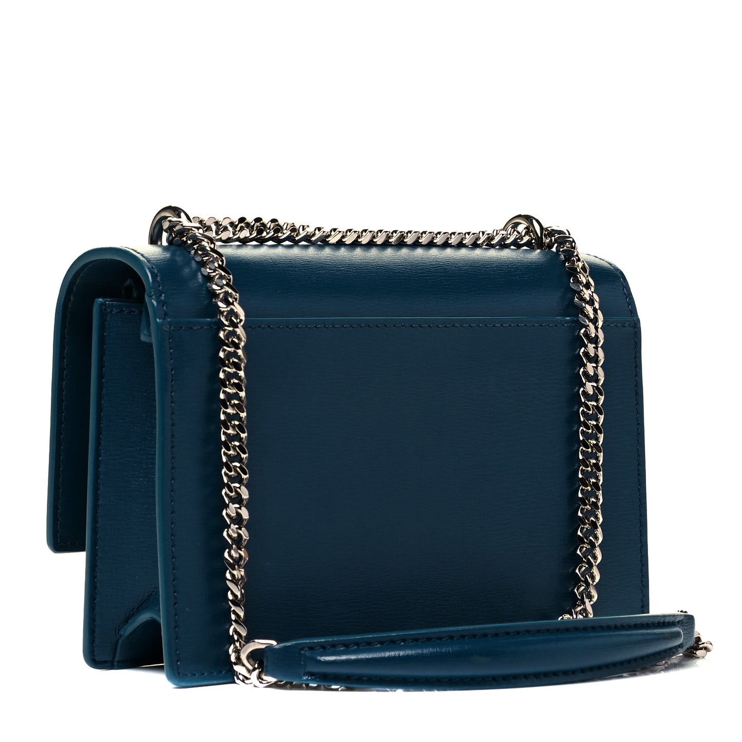 Calfskin Monogram Sunset Chain Wallet Peacock