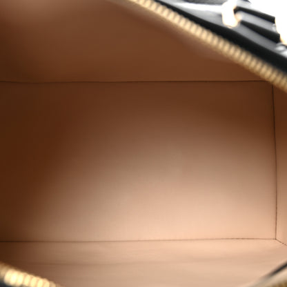 Louis Vuitton Lambskin Malletage Speedy Bandouliere 25 Black 5 of 9