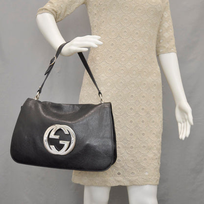 Gucci Leather Blondie Medium Flap Black 2 of 9