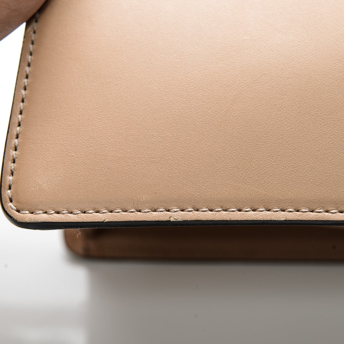Vitello Fontanella Medium Sylvie Top Handle Bag Camel