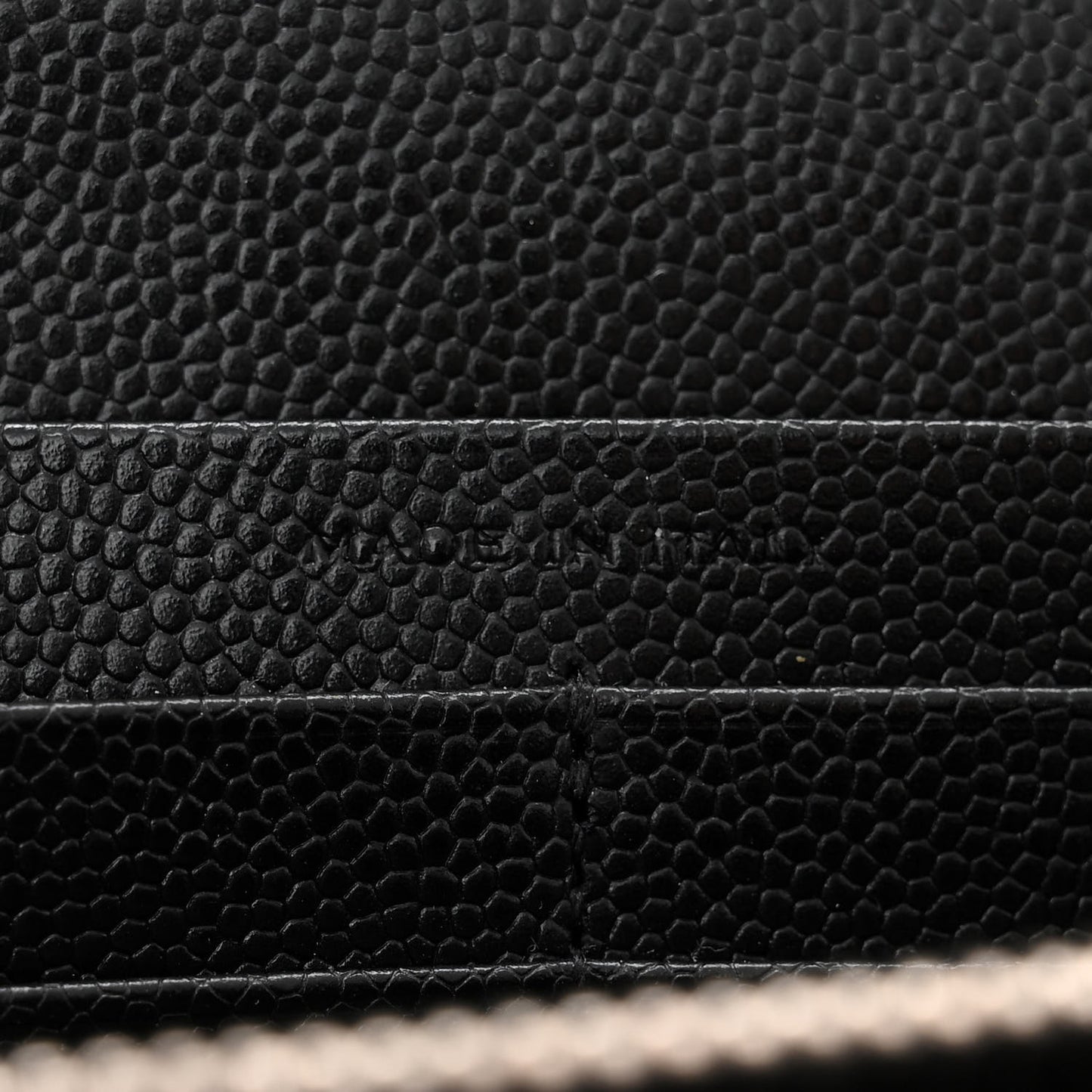 Grain De Poudre Matelasse Chevron Monogram Chain Wallet Black