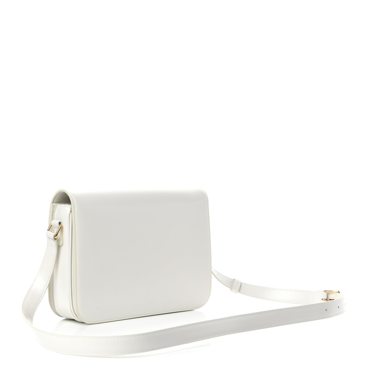 Celine Shiny Calfskin Large Triomphe White 3 of 10