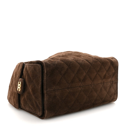 Chanel Suede Quilted Small Chanel 25 Handbag Dark Brown 4 of 11