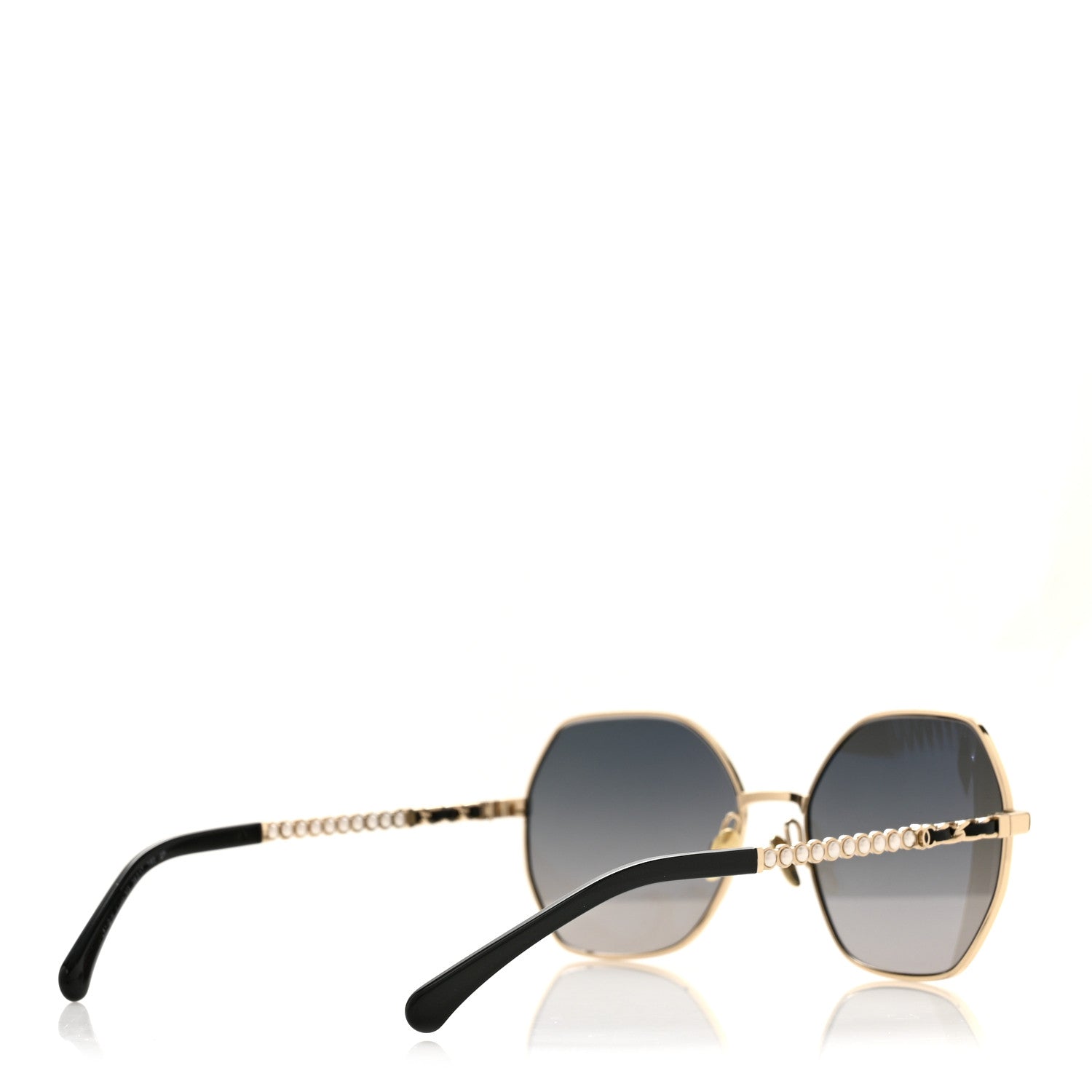Chanel Pearl Sunglasses 4281-Q-H Black Gold 4 of 8