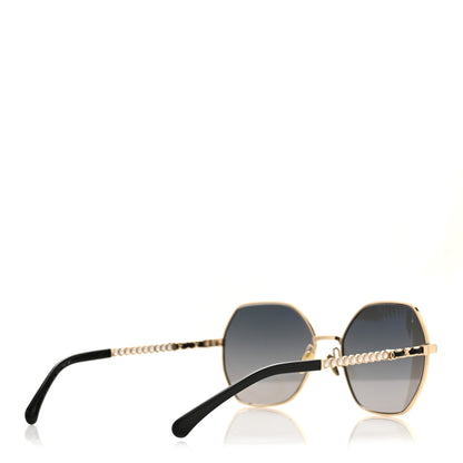 Chanel Pearl Sunglasses 4281-Q-H Black Gold 4 of 8