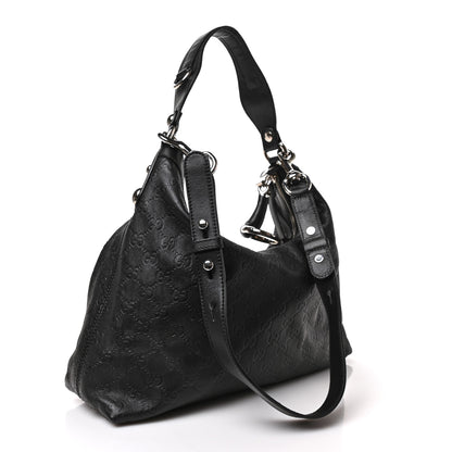 Gucci Guccissima Medium Icon Bit Hobo Black 3 of 9