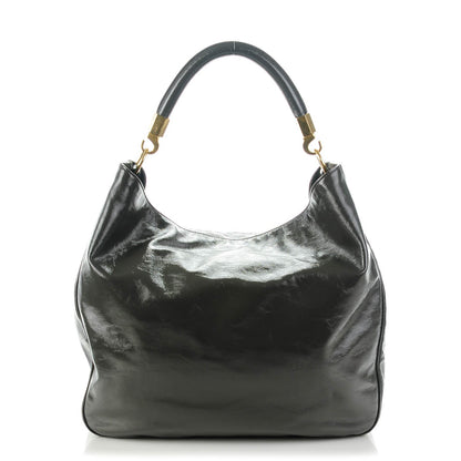 Saint Laurent Textured Patent Large Roady Hobo Grey 1 of 7