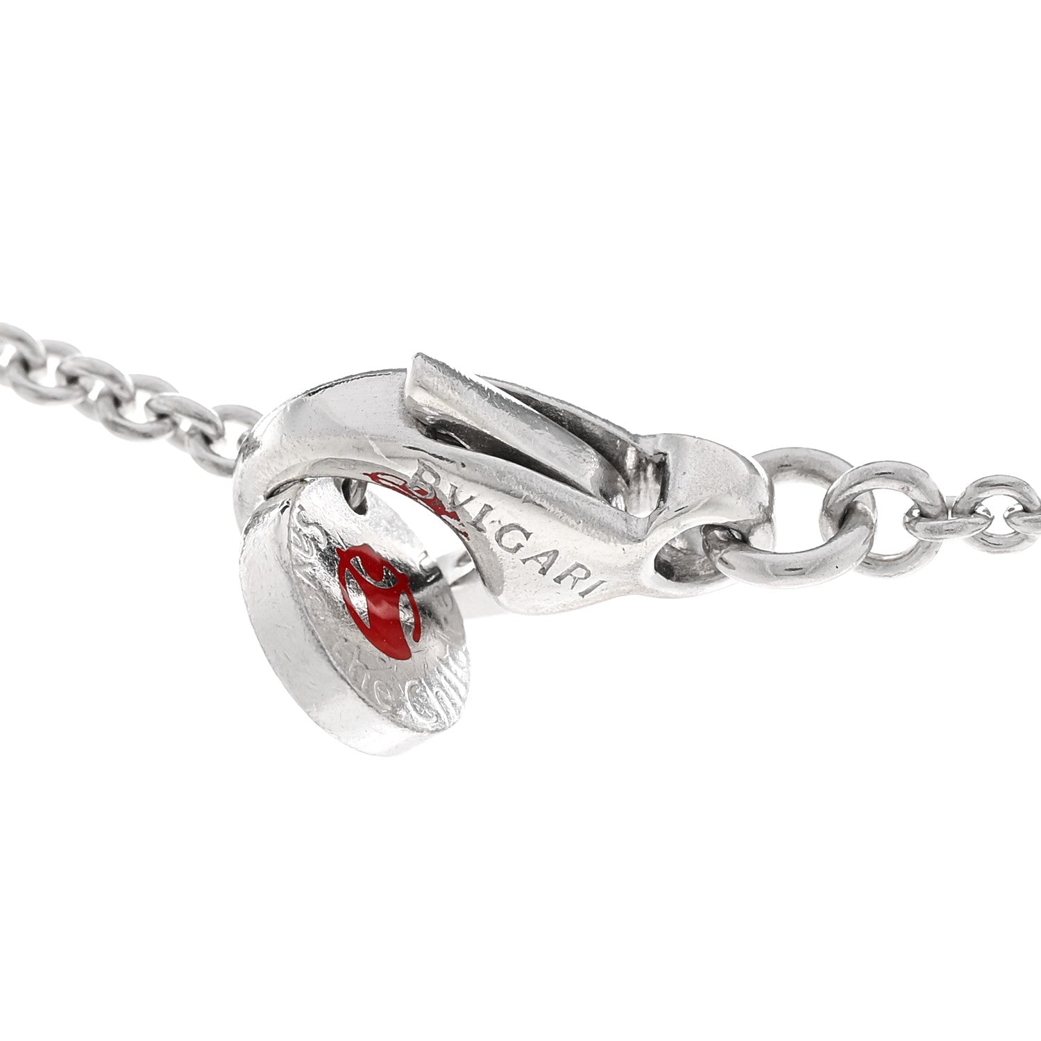 Bulgari Sterling Silver Ceramic Save The Children Pendant Necklace 4 of 4