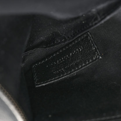 Saint Laurent Metallic Lambskin Quilted Sade Puffer Envelope Clutch Argento 7 of 11