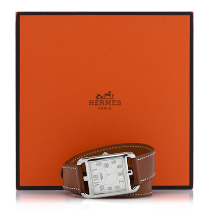 Hermes Stainless Steel Barenia 29mm Cape Cod Double Tour Quartz Watch Fauve 5 of 5