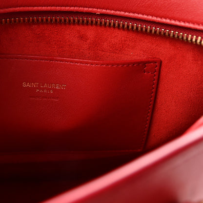 Saint Laurent Calfskin Baby Monogram Cabas Red 6 of 9