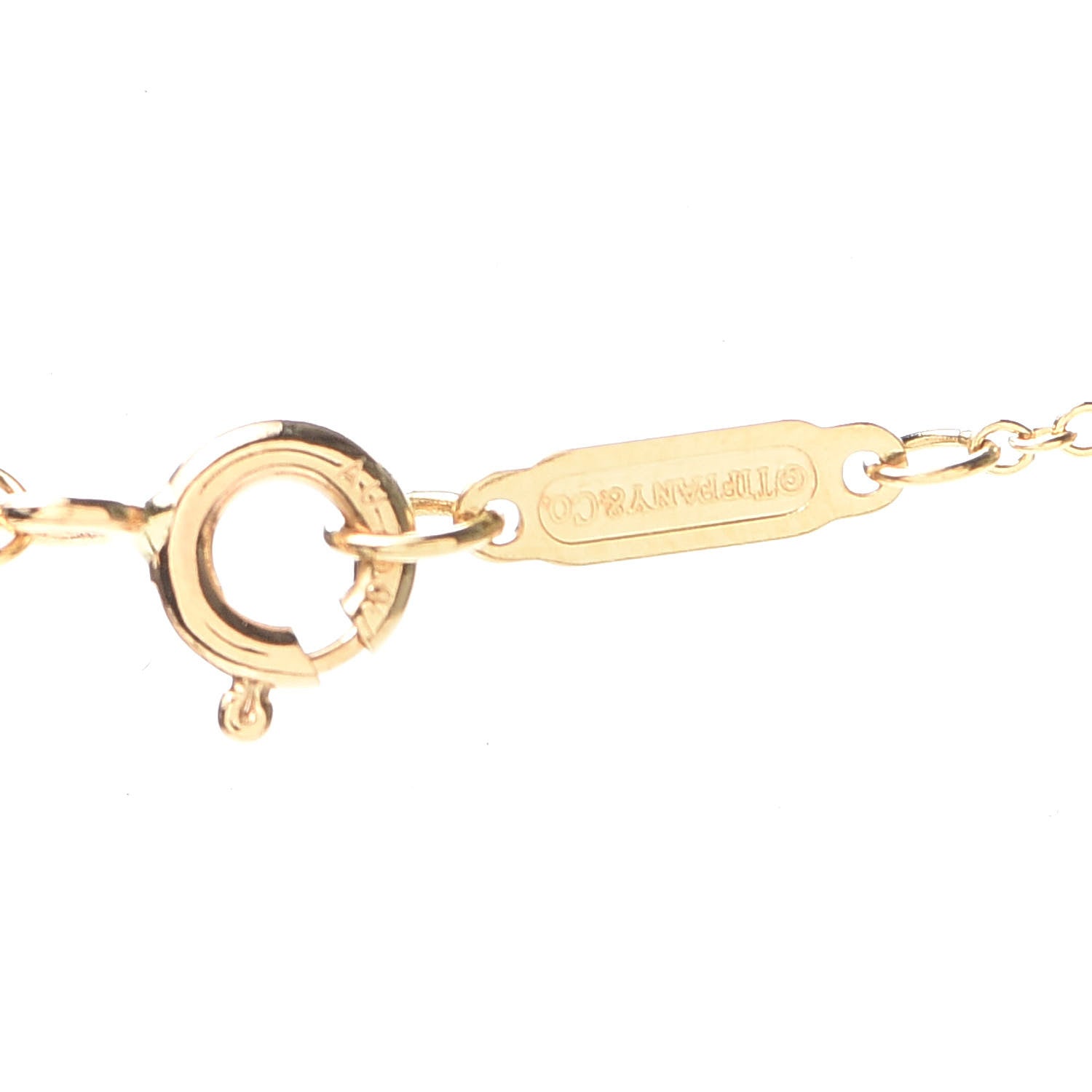 Tiffany 18K Yellow Gold Round Knot Key Pendant Necklace 5 of 6