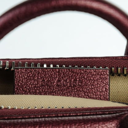Givenchy Metallic Sugar Goatskin Mini Antigona Oxblood 7 of 7